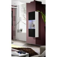 Vitrina Suspendata FLY Genarom AM 23 WS FY 22 Alb / Negru Lucios